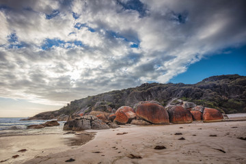 Sunset at Squeaky beach in Wilsons Promontory national park, Victoria, Australia © Michael Evans
