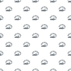 Sprout hand pattern vector seamless repeat for any web design
