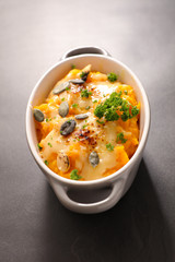 pumpkin gratin with cheese