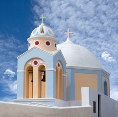 Catholic Church of Saint Stylianos in Thira on Santorini, Cyclades, Greece
