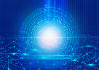 ai robotic, social internet of things, technology abstract futuristic cyber net web connect to network background illustration 3d rendering, atom molecule of science, signal of data