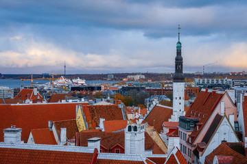 Obraz premium Tallinn, Estonia at the old city