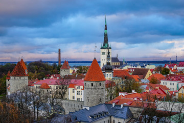 Obraz premium Tallinn, Estonia at the old city