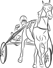 horse jumping obstacles during equestrian