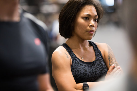 Portrait of Woman Resting from Workout
