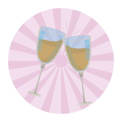 Champagne cup isolated