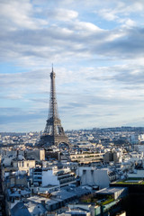 Fototapeta na wymiar View towards Eiffel Tower in Paris
