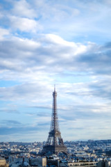 Fototapeta na wymiar View towards Eiffel Tower in Paris
