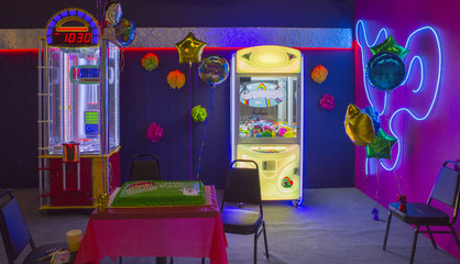 Birthday being celebrated at an arcade