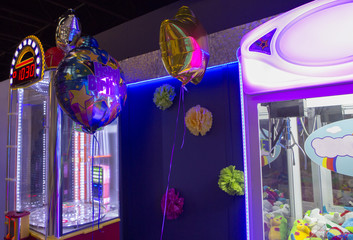 Arcade machines with balloons