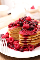 pancake with berry fruit