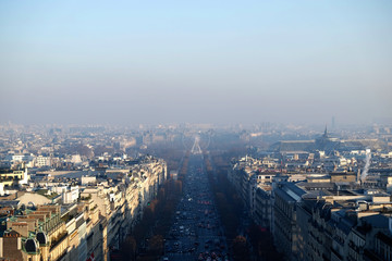 View over Paris from Arch of Triumph