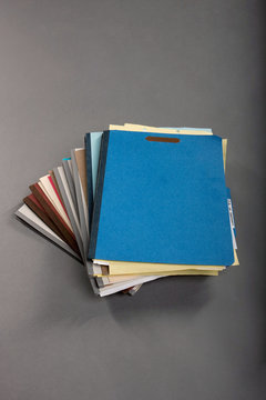 A stack of file folders