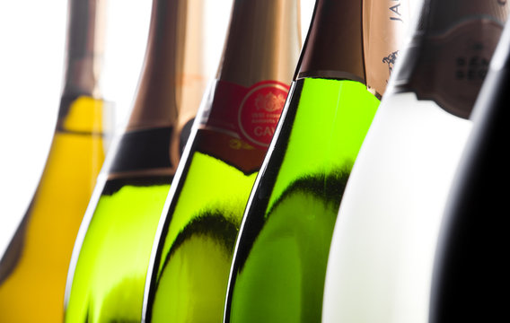 champagne bottles