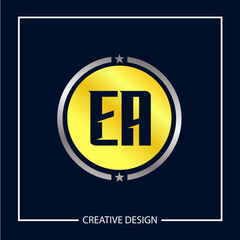 Initial Letter EA Logo Template Design Vector Illustration
