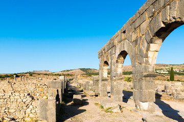 Roman Ancient city of Volubilis, Meknes, Unesco World Heritage Site, Morocco