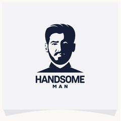 Handsome Man Logo Designs Template