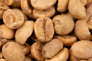 Background of Raw Green Coffee Beans