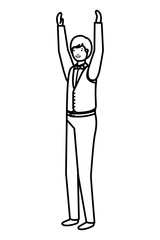 young business man avatar character