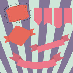 Obraz premium Set of vector, vintage elements.
