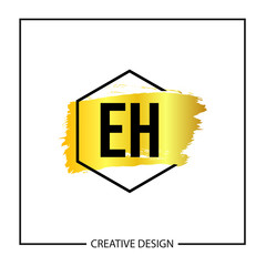 Initial Letter EH Logo Template Design Vector Illustration