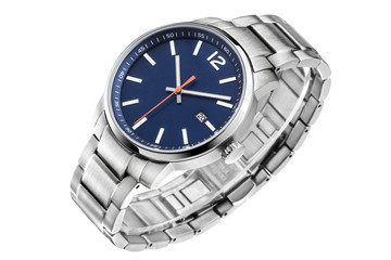 business man watch in white background