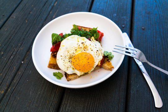 Open Faced Egg Sandwich