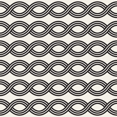 Vector seamless pattern. Modern stylish abstract texture. Repeating wavy geometric tiles
