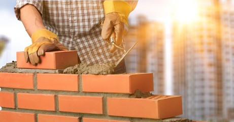 Bricklayer constructor architecture background block brick
