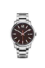 business man watch in white background