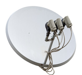 satellite dish antenna isolated on white