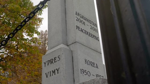 Canadian Cenotaph memorial to fallen soldiers of World wars.