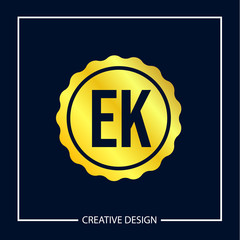 Initial Letter EK Logo Template Design Vector Illustration