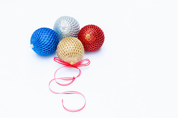 christmas ornaments with white background