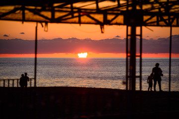 Romantic sunset over the Black Sea