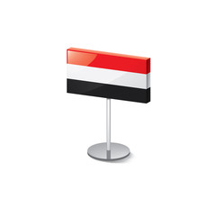 Yemeni flag, vector illustration on a white background.