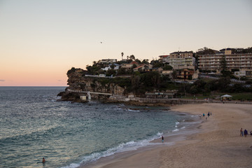 Sunset in the Beach Houses in Australia