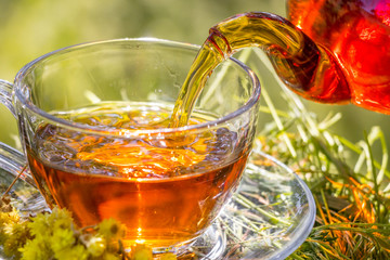 Pouring Healthy Tea