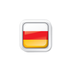 South Ossetia flag, vector illustration on a white background.