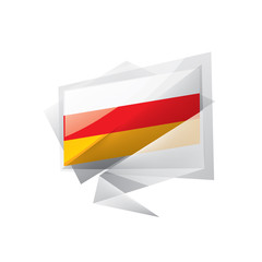 South Ossetia flag, vector illustration on a white background.