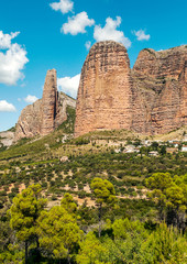 Mountains of Riglos in the Pyrenees