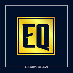 Initial Letter EQ Logo Template Design Vector Illustration