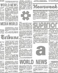 Newspaper illustration. Background pattern. Imitation of newspaper.