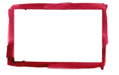 Red Watercolor Border Frame