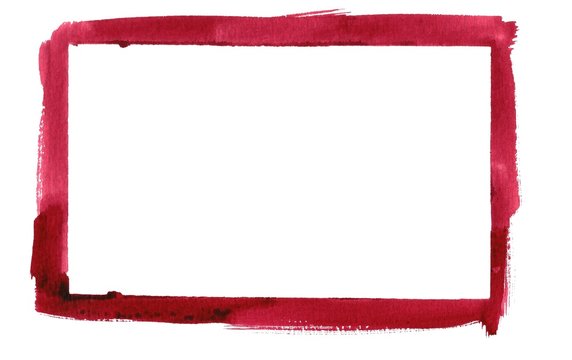 Red Watercolor Border Frame