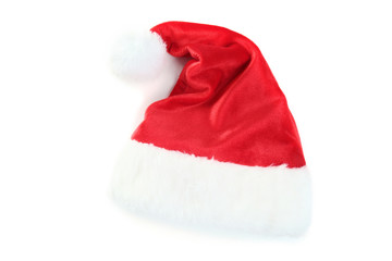 Obraz na płótnie Canvas Santa claus hat isolated on white background