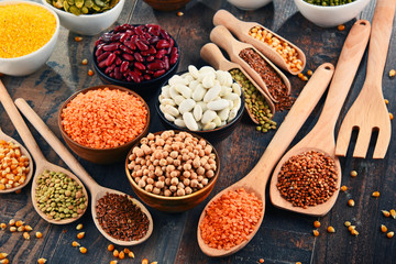 Composition with variety of vegetarian food ingredients