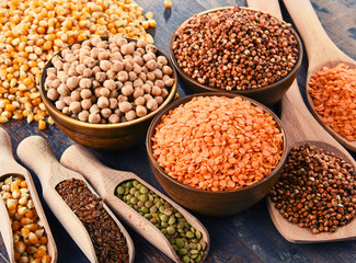 Composition with variety of vegetarian food ingredients
