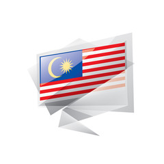 Malaysia flag, vector illustration on a white background.