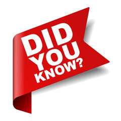red vector banner did you know